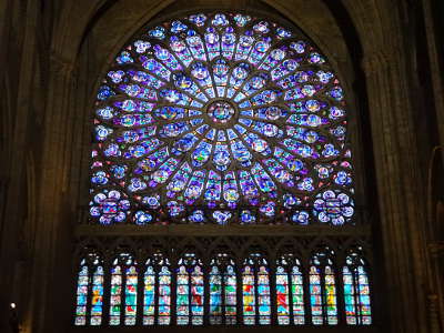 パリ、ノートルダム寺院のバラ窓